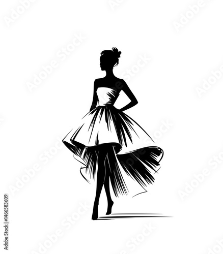 Elegant model showcase vibrant fashion designs