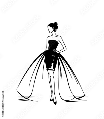 Elegant model showcase vibrant fashion designs