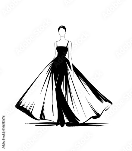Elegant model showcase vibrant fashion designs