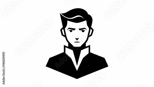 Vector cartoon illustration of a smiling graduate businessman in a suit 