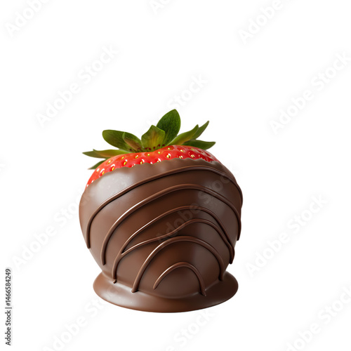 Delicious Chocolate Covered Strawberry A Sweet Treat isolated on Transparent Background