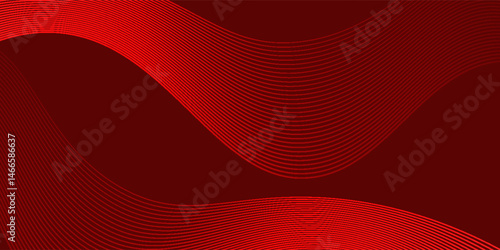 Elegant red abstract background with smooth flowing wave lines, creating a dynamic and stylish visual. perfect for branding, marketing, or digital content.