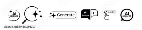 ai generated icon on white background	