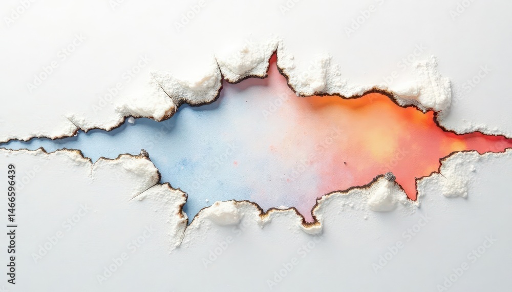 Obraz premium Irregularly shaped burn marks on pristine white surface, minimal, spots, image