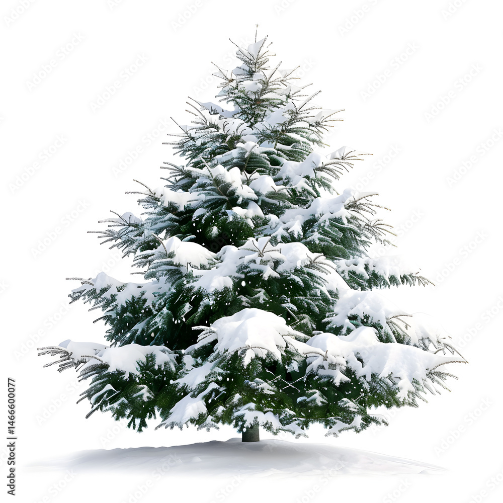 Fototapeta premium christmas tree isolated on white