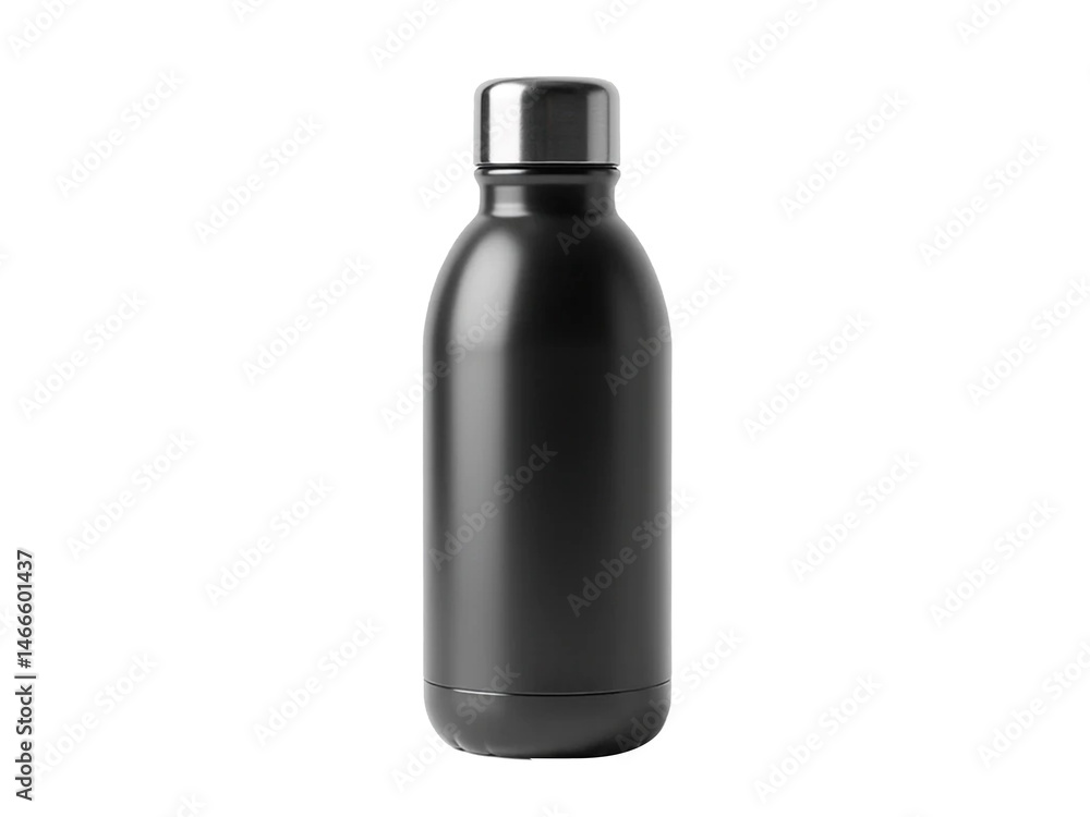 black bottle isolated on white black bottle isolated on white