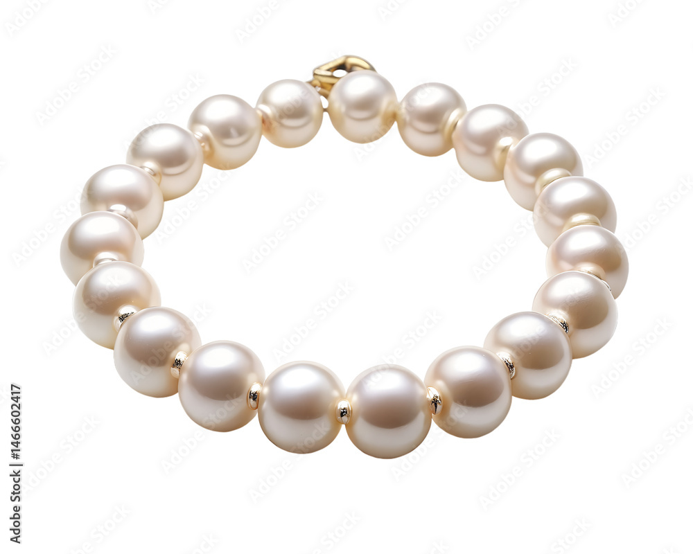 Obraz premium pearl necklace isolated on white background . File type PNG Transparent.