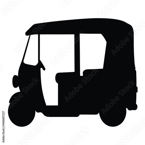 tuk tuk , black and white illustration of vehicles.