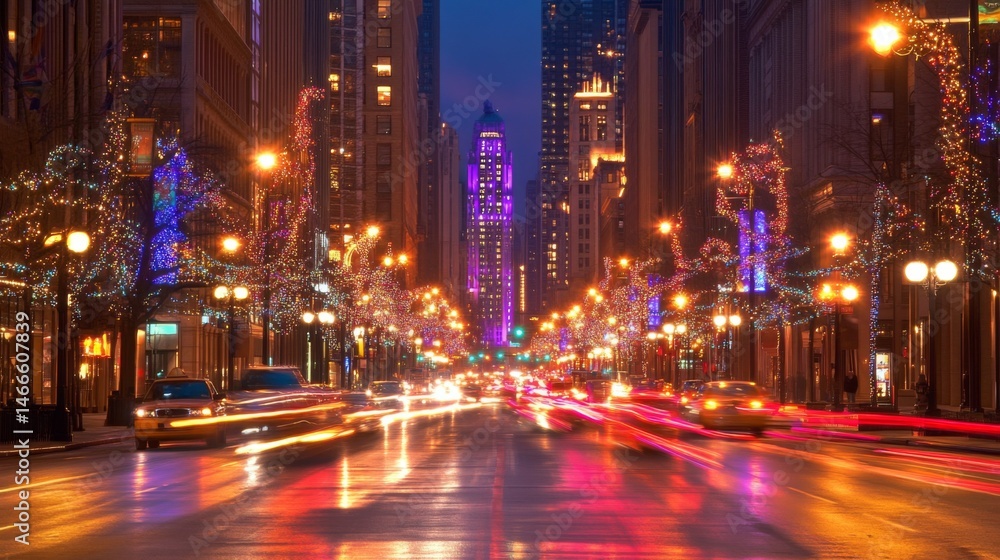 Light streaks from cars passing on a city street at night, with a long exposure effect capturing vibrant colors and movement Light streaks from cars passing on a city street at night, with a long exposure effect capturing vibrant colors and movement
