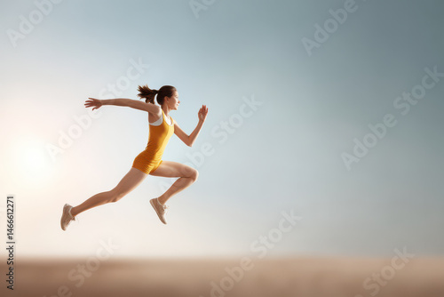 Wallpaper Mural high jumper captured in midair positioned on left side of frame Torontodigital.ca