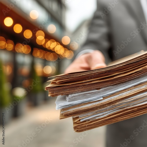 Person holding documents