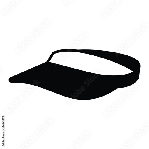 visors vector silhouette icon, black and white illustration of footwear.