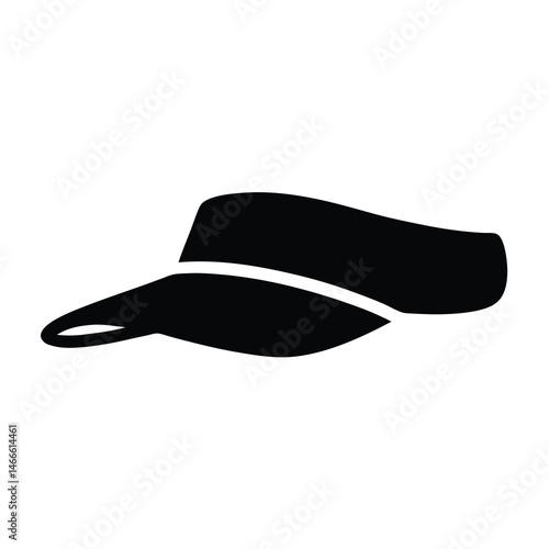 visors vector silhouette icon, black and white illustration of footwear.