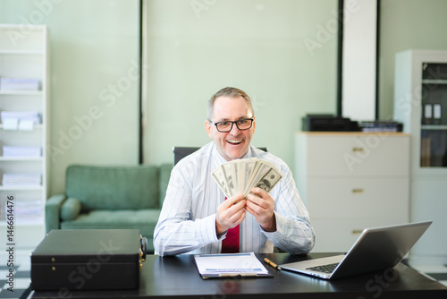 Man lawyer working and gavel, tablet, laptop in front, Advice justice and law concept..