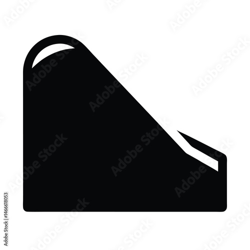 wedges vector silhouette icon, black and white illustration of footwear.