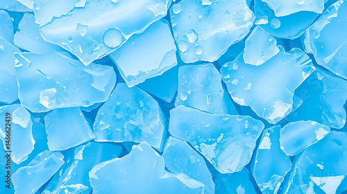 Obraz na płótnie Blue Ice Shattered Pattern with Frosty Textures and Bright Lighting w salonie