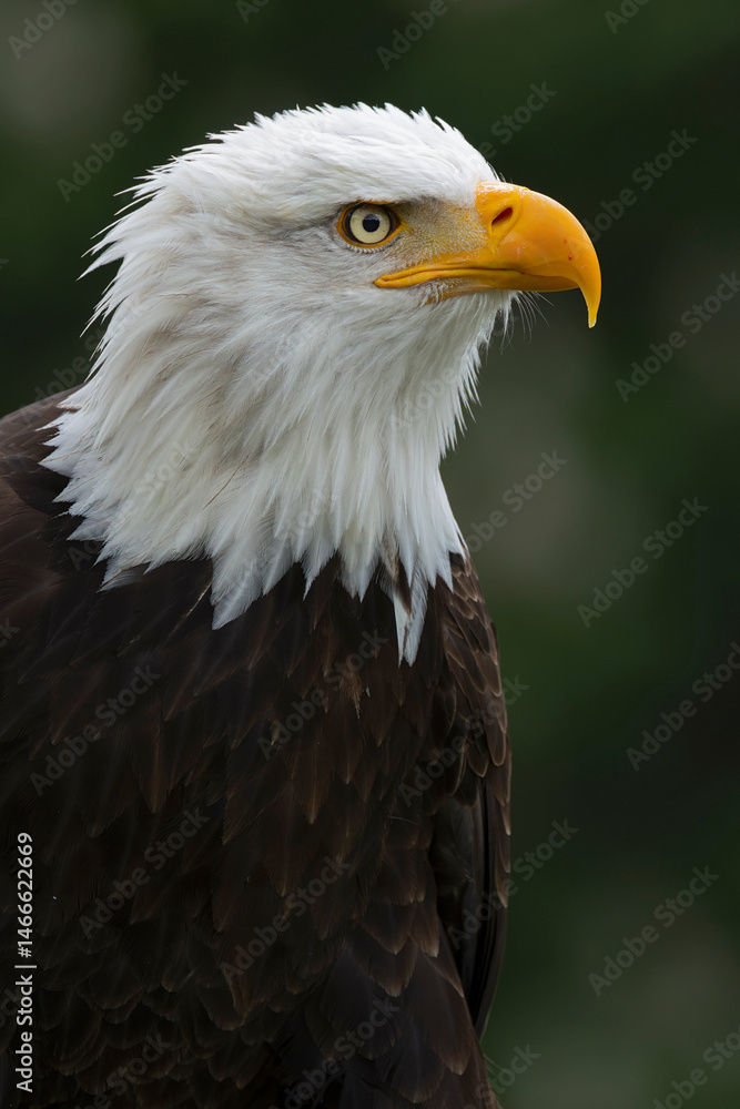 Fototapeta premium Portrait of an adult Bald Eagle (Haliaeetus leucocephalus)
