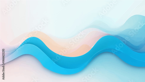 Abstract blue wave vector design features flowing curves and lines, creating an artistic water-like pattern for a modern web backdrop