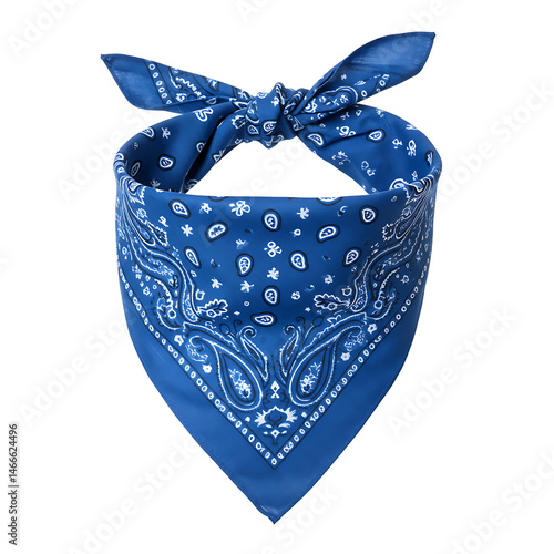 Wallpaper Mural Stylish Blue Bandana with Paisley Design Tied Around Neck On Transparent Background



 Torontodigital.ca