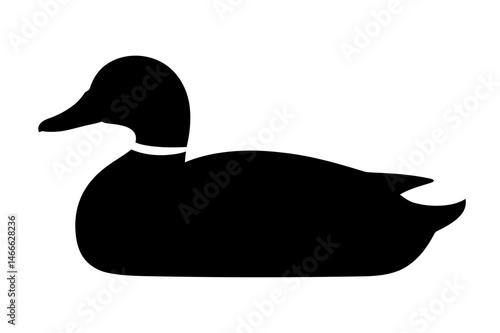 Mallard duck silhouette illustration vector image