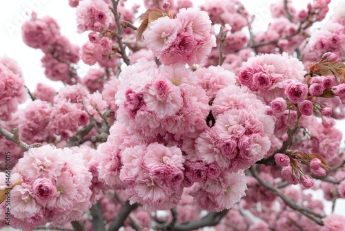 Delicate Pink Blossoms Bursting Forth in a Breathtaking Display of Spring's Awakening