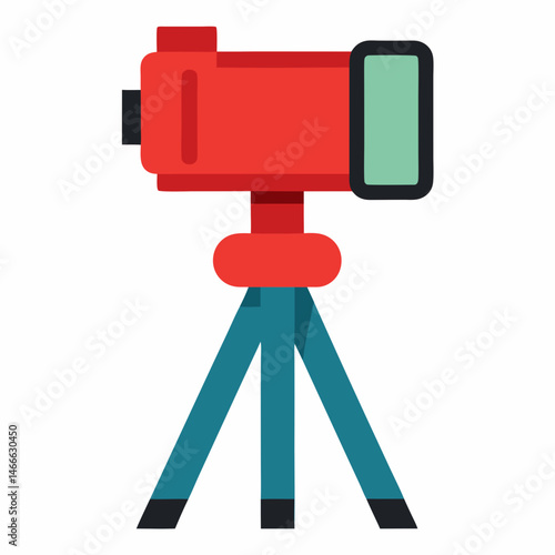 telephoto lens phone holder and stunt and stand on a white background