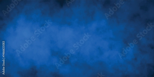 Artistic Abstract Cloud Texture in Blue Tones with Dark Background

