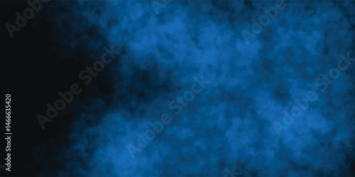Abstract Blue Smoke Design with Calm Dark Background

