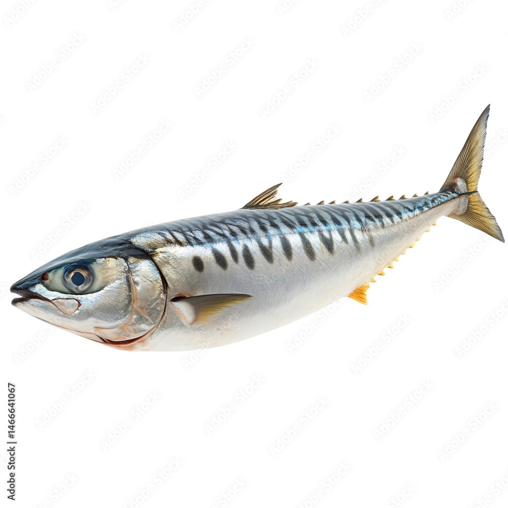 Fresh Whole Mackerel Fish Isolated on White Background
Fresh Whole Mackerel Fish Isolated on White Background