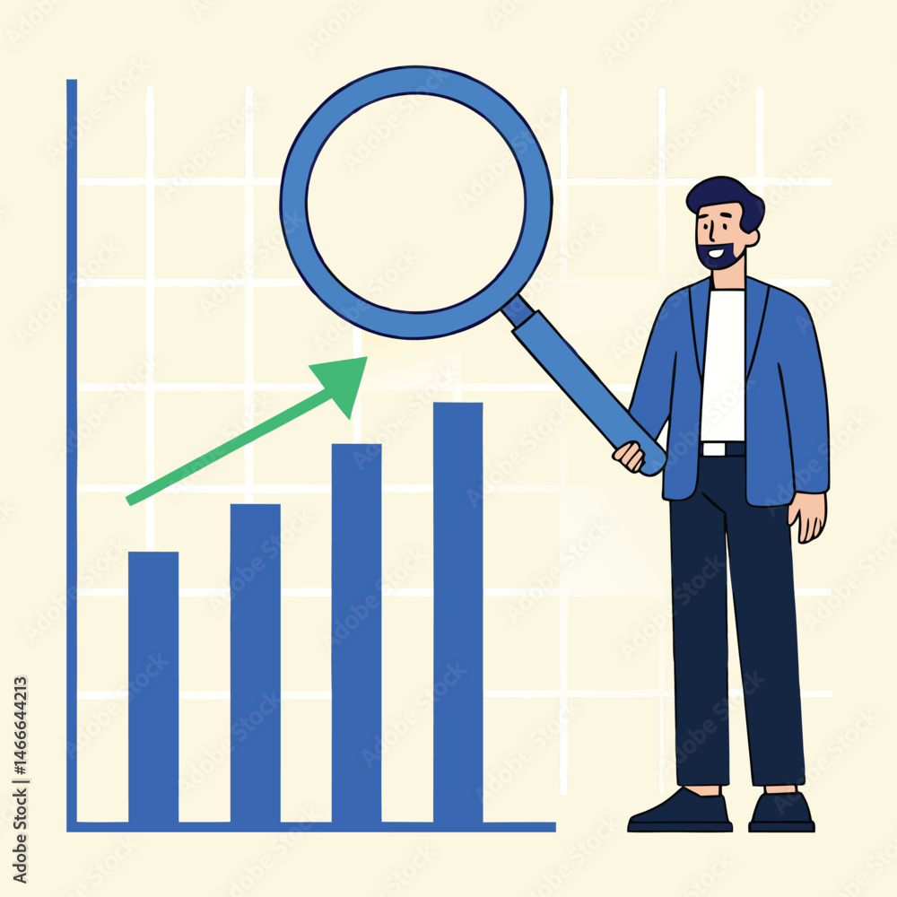 business man with chart business man with chart