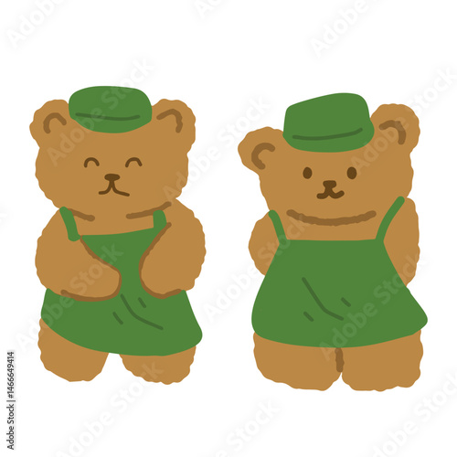 Bear cartoon as barista vector