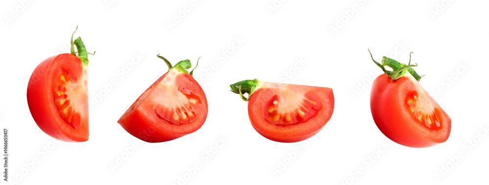 tomato slices isolated on white background tomato slices isolated on white background