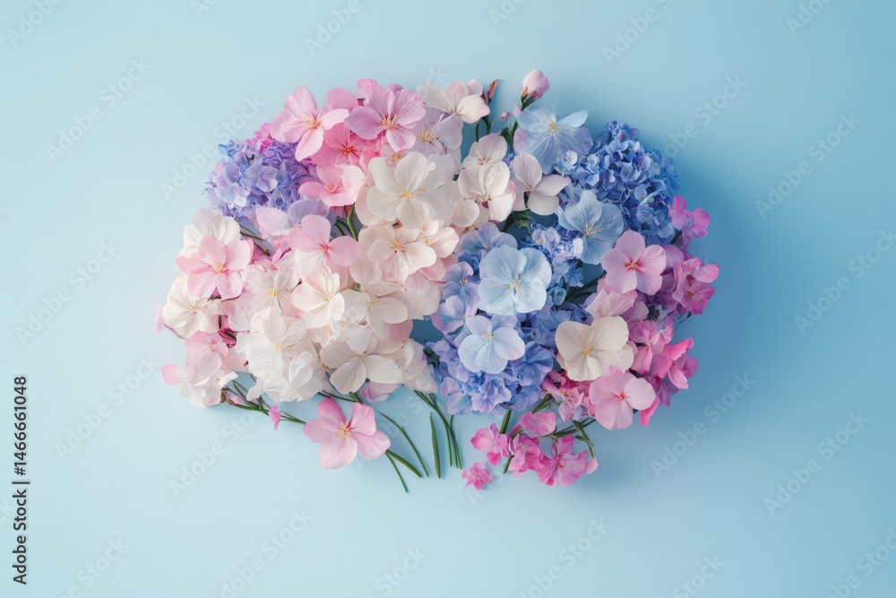 Delicate spring flowers symbolizing mental health and renewal