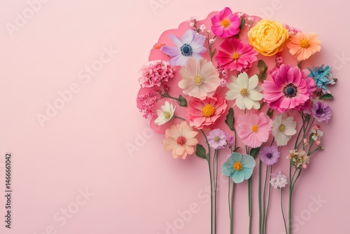 Colorful floral arrangement representing mental health awareness