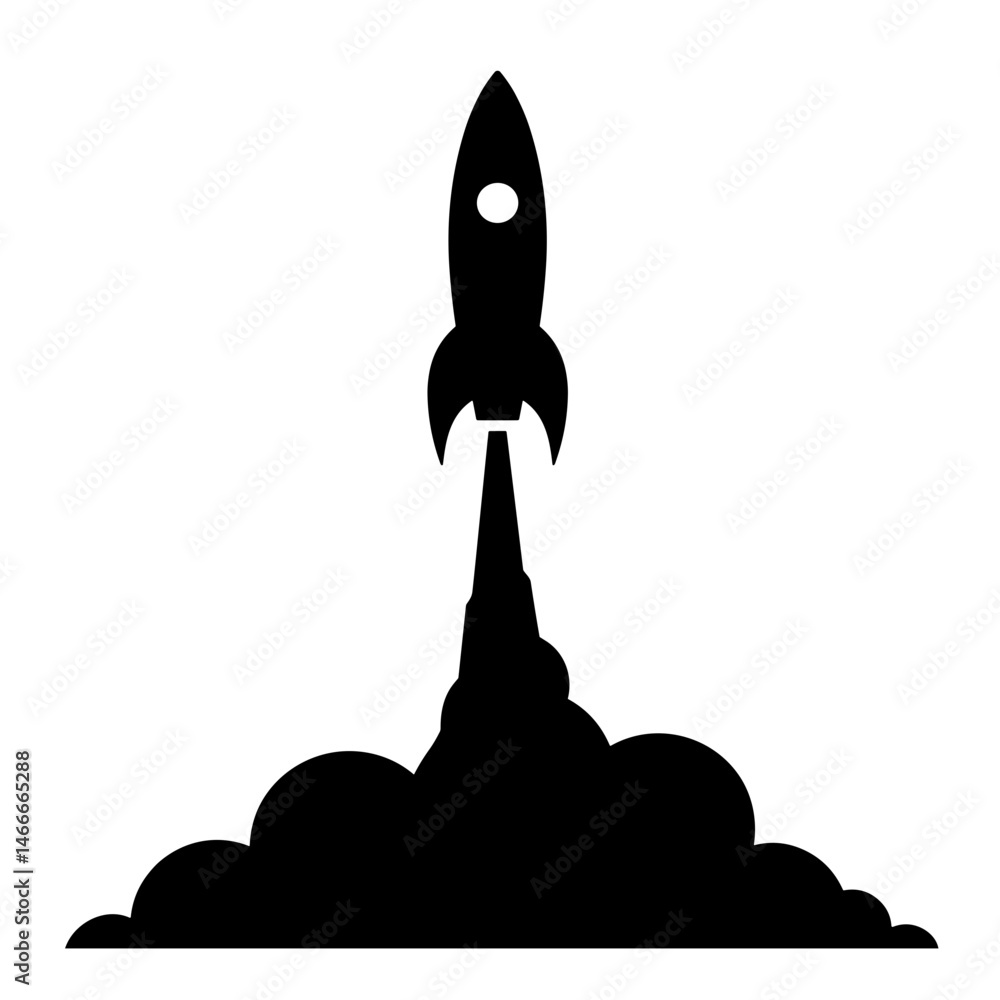 Obraz premium Rocket launching from paper, symbolizing ambitious ideas