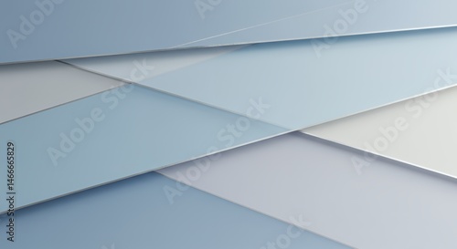 Abstract Blue and White Geometric Layers: A Modern Minimalist Design