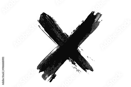 Pirate X marks the spot halftone grunge vector design element