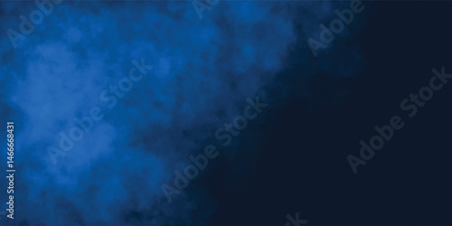 Deep Blue Foggy Background with Gradient Shadow Effects

