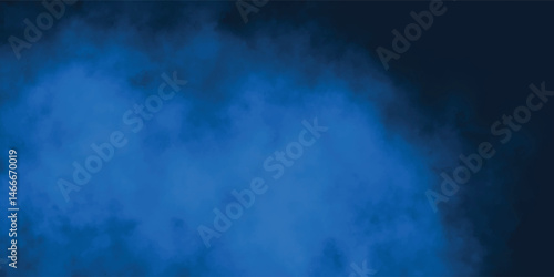 Fantasy Fog Design with Blue Hue and Subtle Shadow Depth

