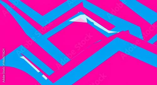 Abstract Pink and Blue Geometric Design: A Vibrant Digital Artwork