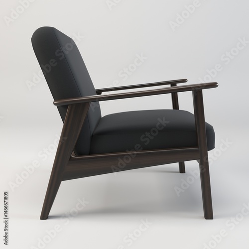 wooden metal chair sofa brown offwhite black white chair aesthetic unique 3D illustration render images for graphical content and furniture interior decor home and house lifestyle all angles photos