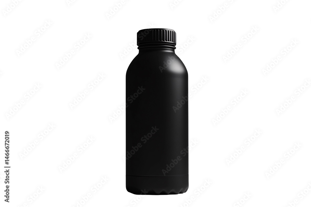 Isolated Black Plastic Bottle Isolated Black Plastic Bottle