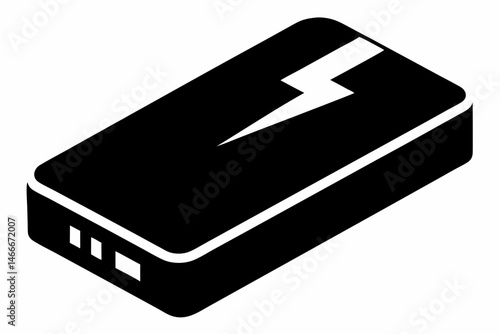 Power Bank Silhouette Vector Illustration  