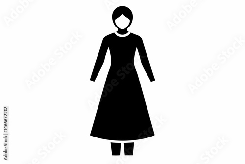 Salwar Silhouette Vector Illustration   