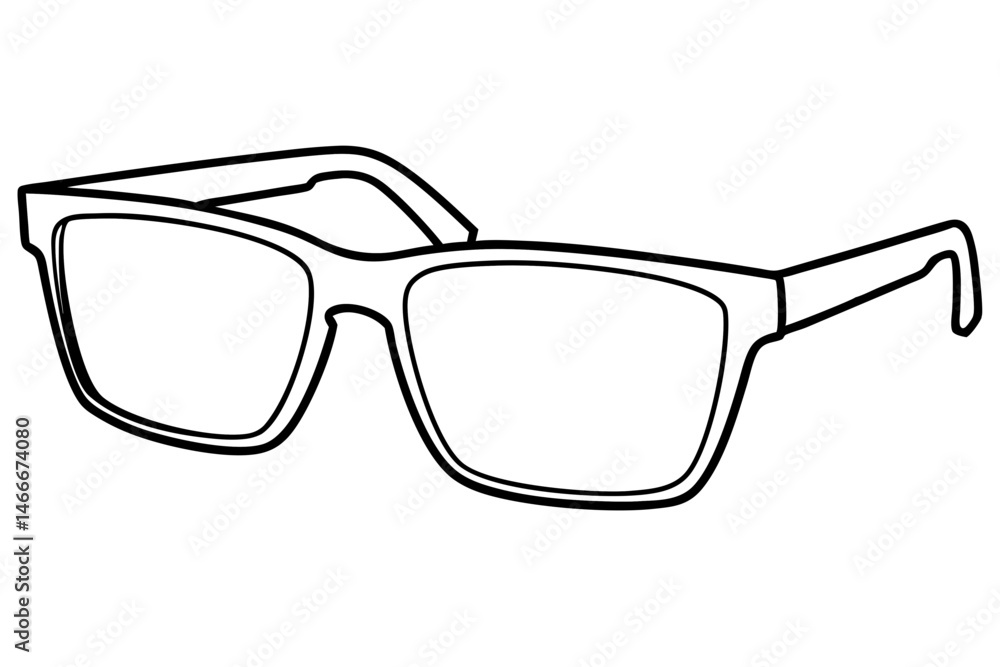 Fototapeta premium Sunglass Line Art Vector Illustration 
