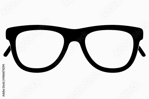 Transparent Sunglass Silhouette Vector Illustration