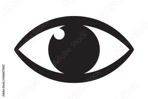 Eye icon, hyman eyeball icon.