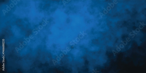 Ethereal Blue Mist Design with Deep Shadows and Abstract Fog

