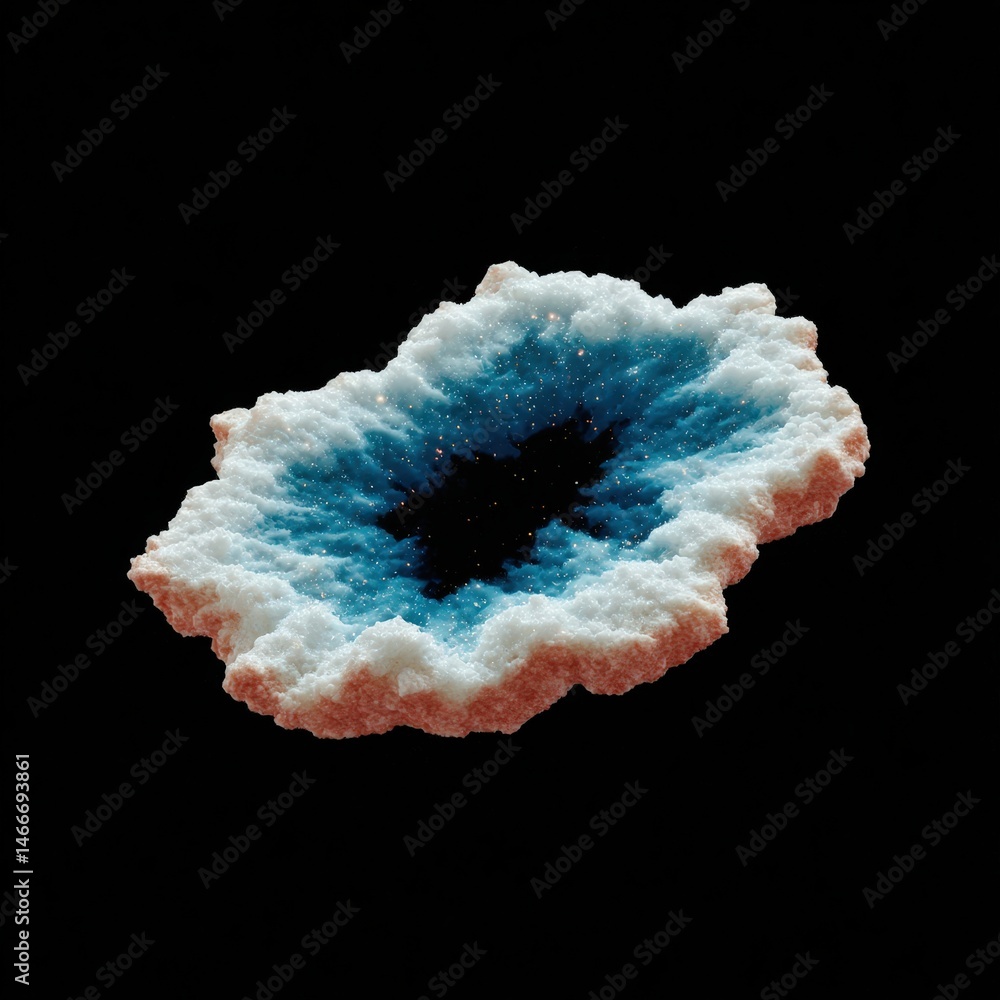 Obraz premium Vibrant galactic bloom with sharp edges and bright nebula fire