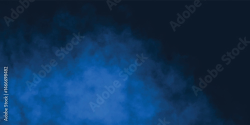 Smooth Abstract Smoke Design with Blue and Black Fog Overlay

